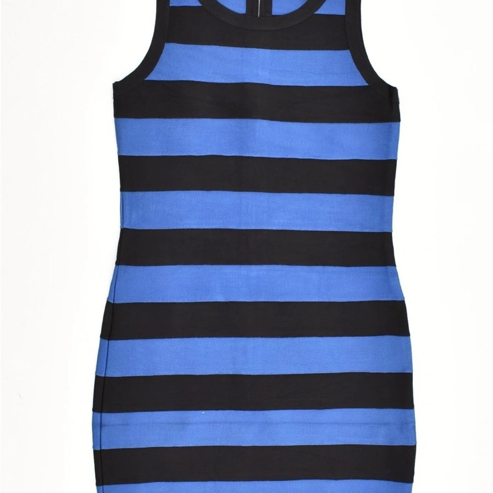 Michael Kors Blue and Black Striped Dress